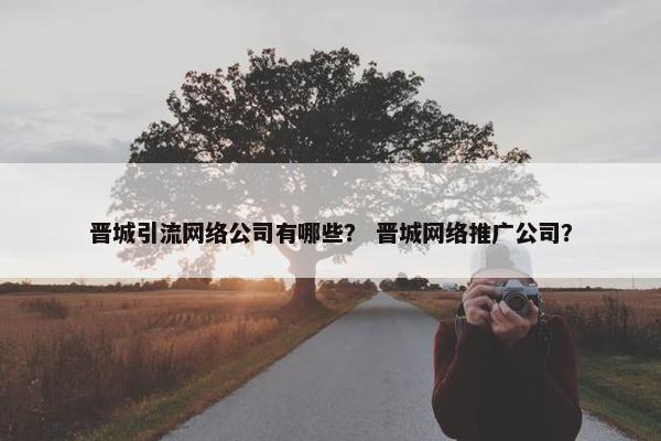 晋城引流网络公司有哪些？ 晋城网络推广公司？