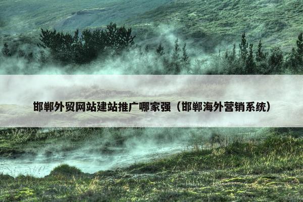 邯郸外贸网站建站推广哪家强（邯郸海外营销系统）