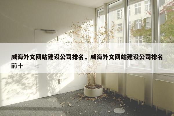 威海外文网站建设公司排名，威海外文网站建设公司排名前十