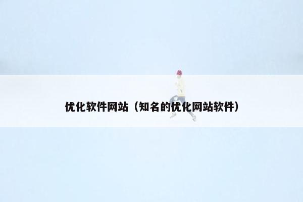 优化软件网站（知名的优化网站软件）