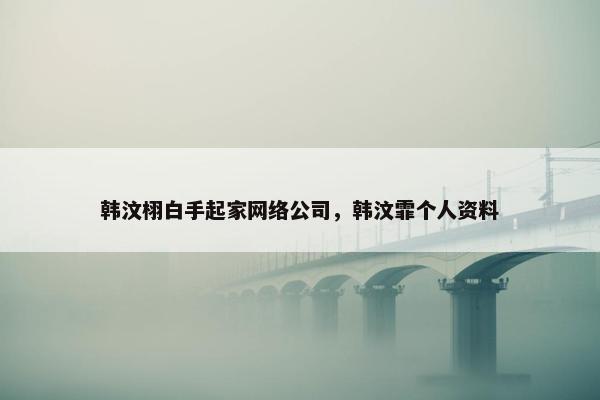 韩汶栩白手起家网络公司，韩汶霏个人资料