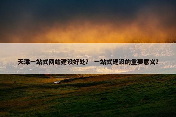 天津一站式网站建设好处？ 一站式建设的重要意义？