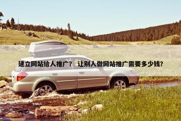 建立网站给人推广？ 让别人做网站推广需要多少钱？