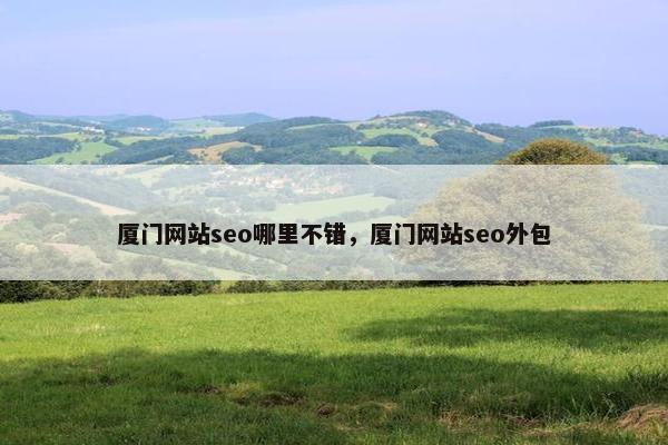 厦门网站seo哪里不错，厦门网站seo外包