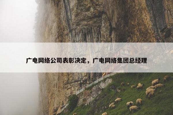 广电网络公司表彰决定，广电网络集团总经理