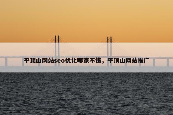 平顶山网站seo优化哪家不错，平顶山网站推广