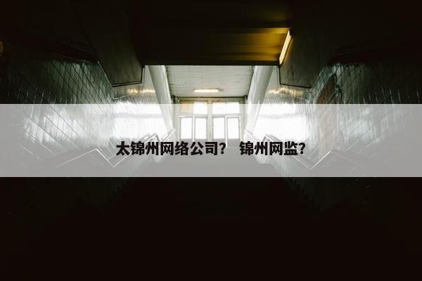 太锦州网络公司？ 锦州网监？