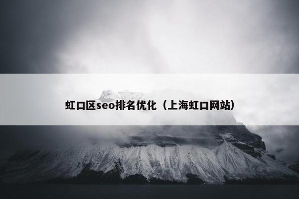虹口区seo排名优化（上海虹口网站）