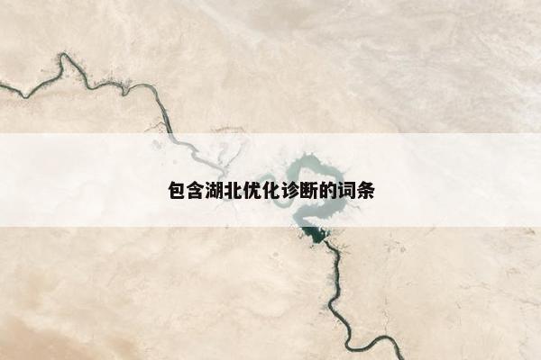 包含湖北优化诊断的词条