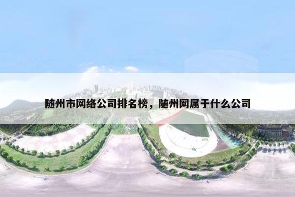 随州市网络公司排名榜，随州网属于什么公司