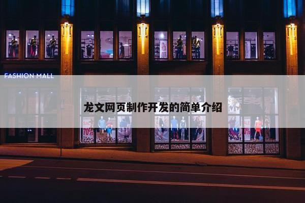 龙文网页制作开发的简单介绍