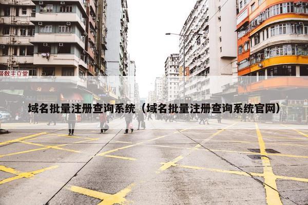 域名批量注册查询系统（域名批量注册查询系统官网）