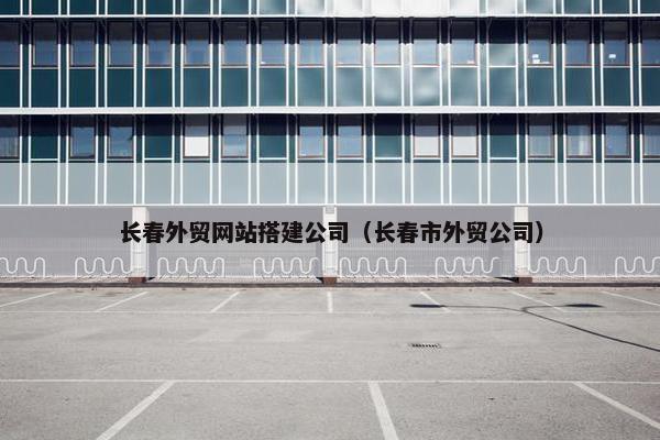 长春外贸网站搭建公司（长春市外贸公司）