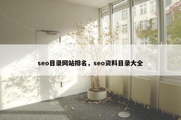 seo目录网站排名，seo资料目录大全